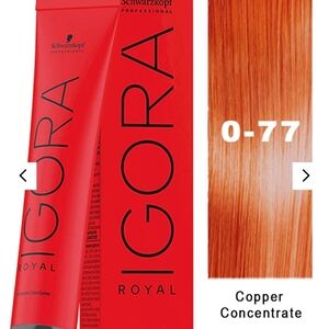 Schwarzkopf Igora Royal 0-77 Copper Concentrate - brand new